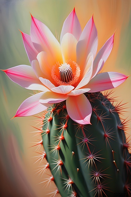 Download free HD stock image of Ai Generated Cactus Flower Free ai generated cactus flower cactus illustration