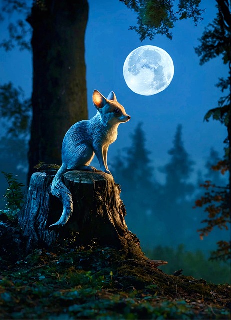 Free ai generated fox forest illustration