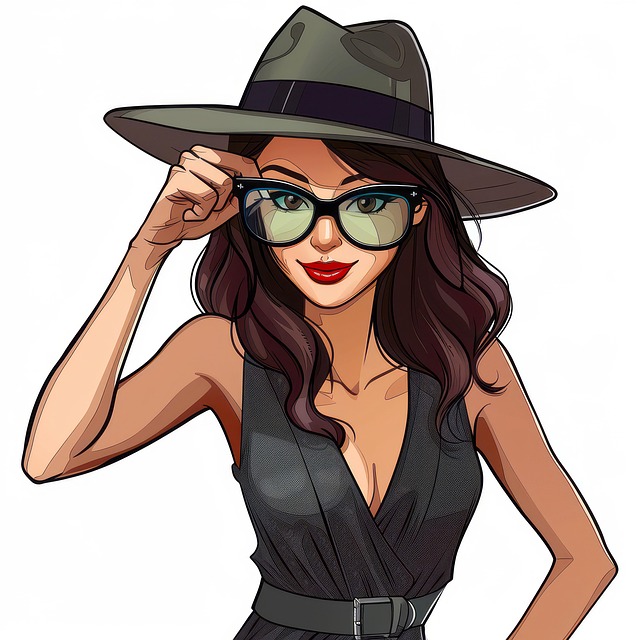 Free ai generated woman eyeglasses illustration