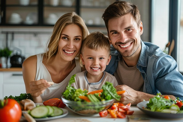 Free ai generated family meal illustration
