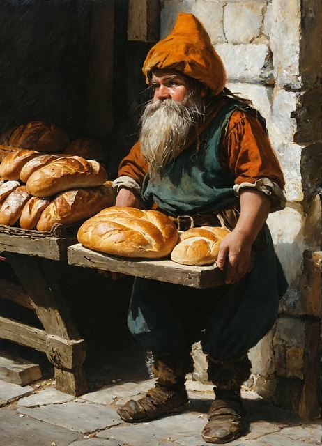 Free ai generated dwarf market illustration