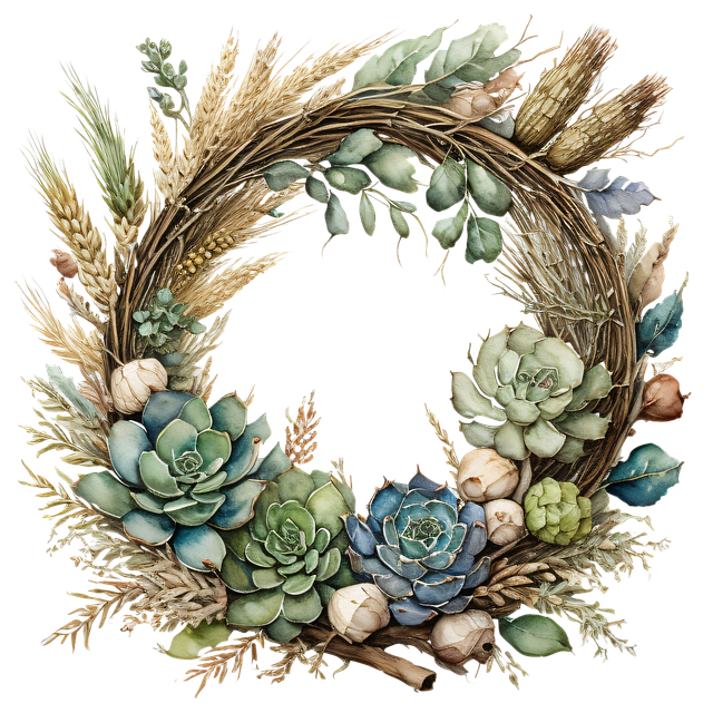 Free ai generated wreath frame illustration