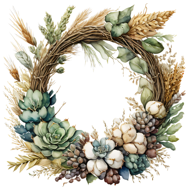 Free ai generated wreath frame illustration