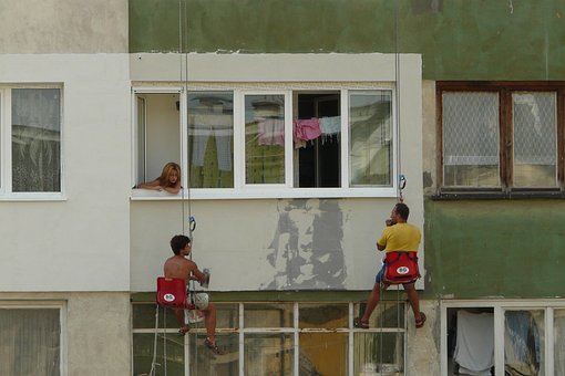 Fachada, Edificio, Reparar