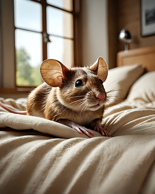 Free ai generated mouse bed illustration