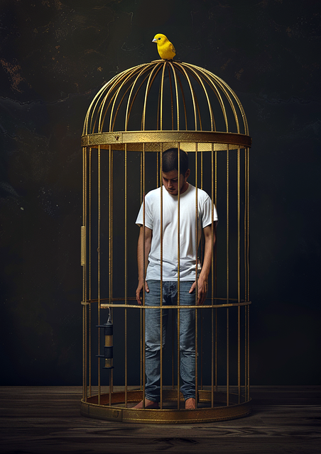 Free ai generated cage person illustration
