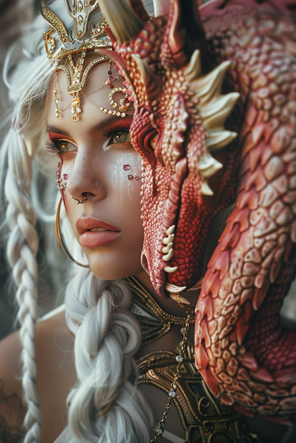 Download free HD stock image of Ai Generated Woman Free ai generated woman dragon illustration