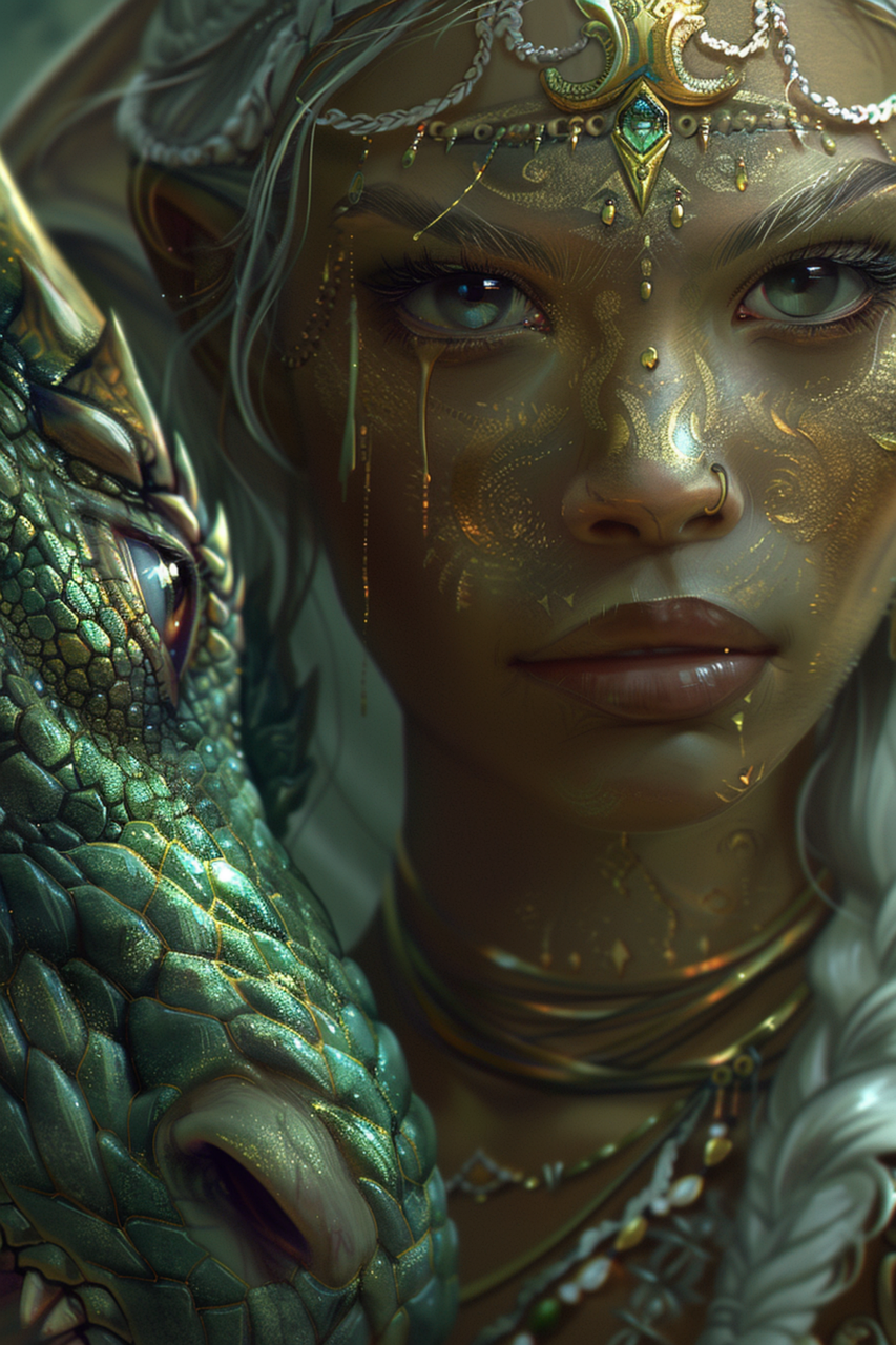 Download Ai Generated, Woman, Dragon. Royalty-Free Stock Illustration ...