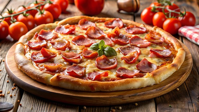 Free pepperoni pizza italian-cuisine comfort food illustration