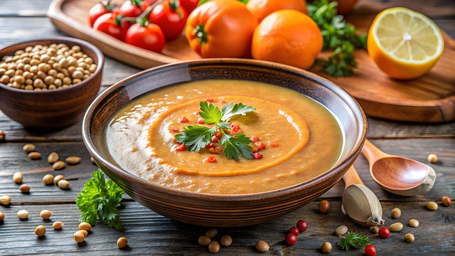Free ai generated food soup illustration