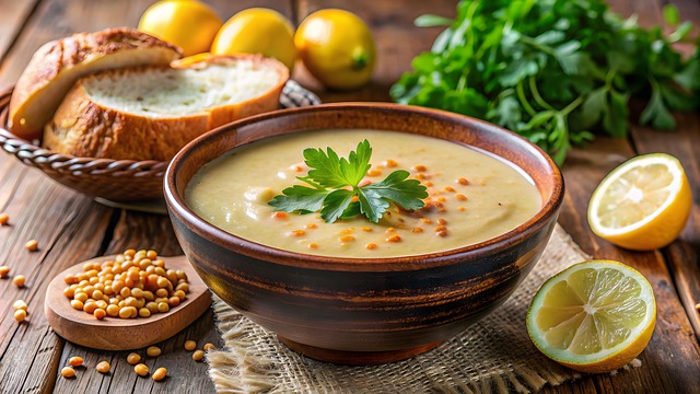 Free ai generated soup food illustration