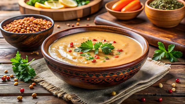 Free ai generated soup food illustration