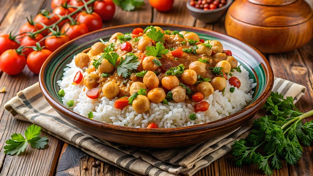 Ai Generado, Comida, Arroz, Tomates