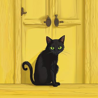 Ai产生的, 猫, 黑猫, 动物