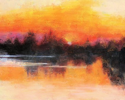 Abstrakt, Landschaft, Malen