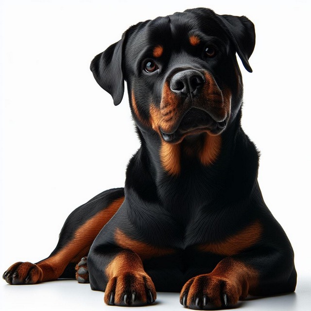 Free ai generated dog rottweiler illustration