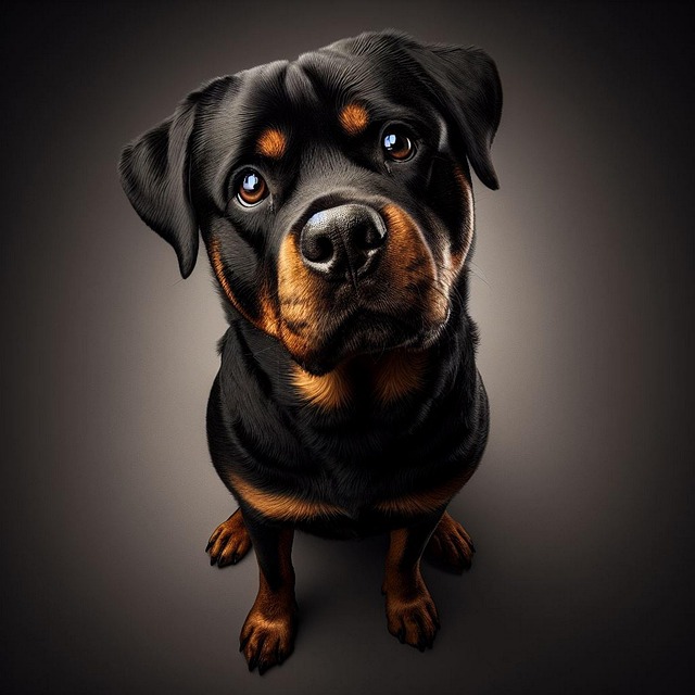 Free ai generated dog rottweiler illustration