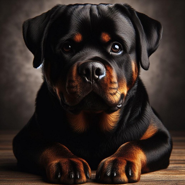 Free ai generated dog rottweiler illustration