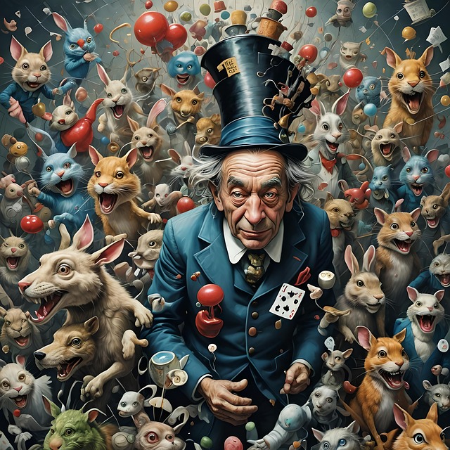 Free mad hatter wizard magician illustration