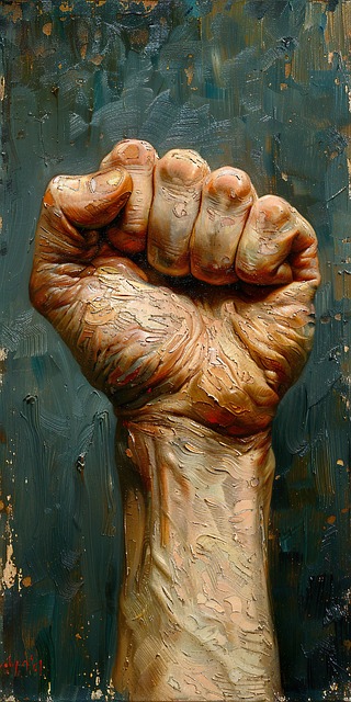 Free ai generated fist hand illustration