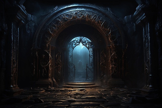 Free ai generated portal fantasy illustration