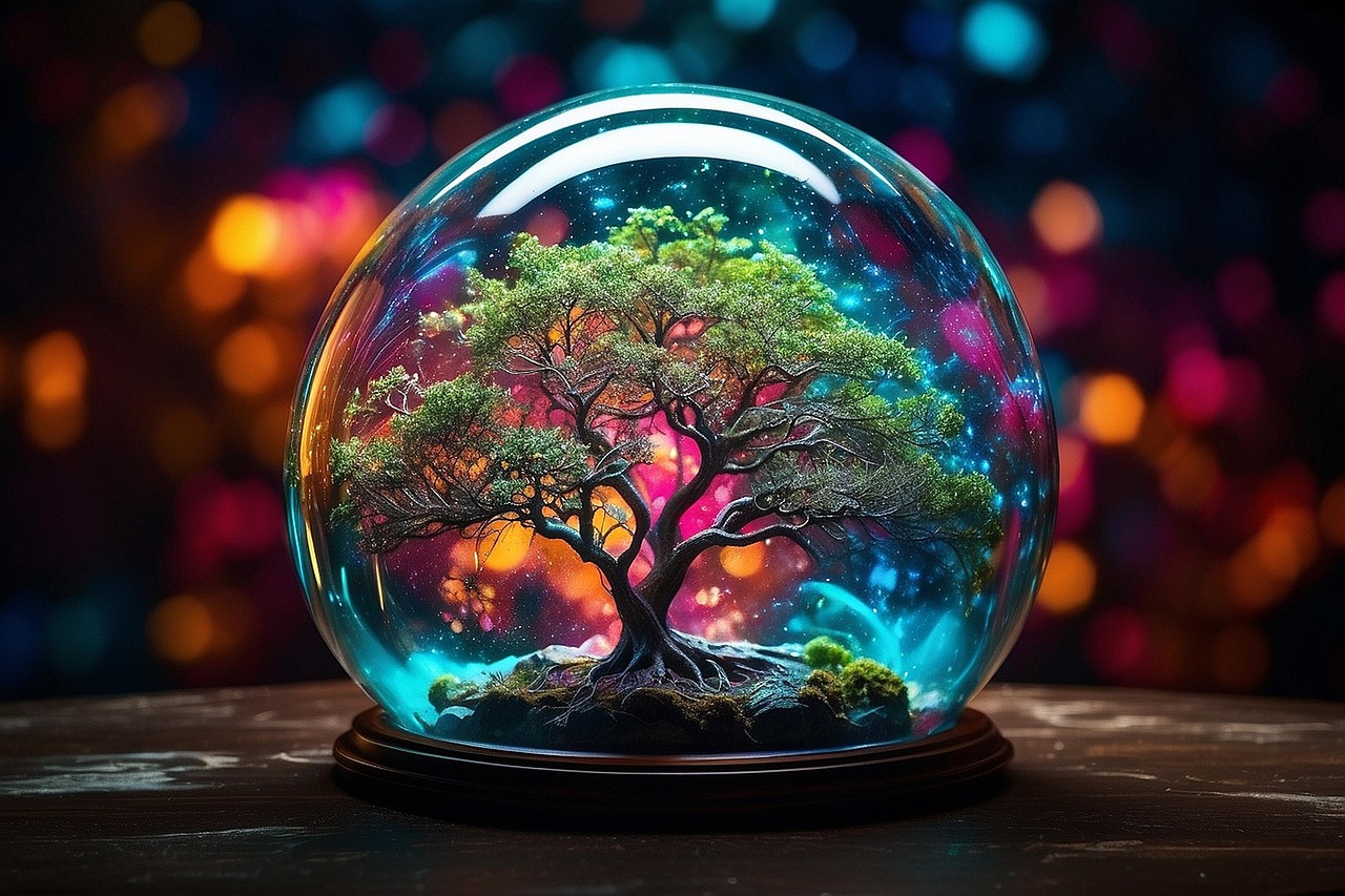 Download free HD stock image of Ai Generated Tree Free ai generated tree globe illustration