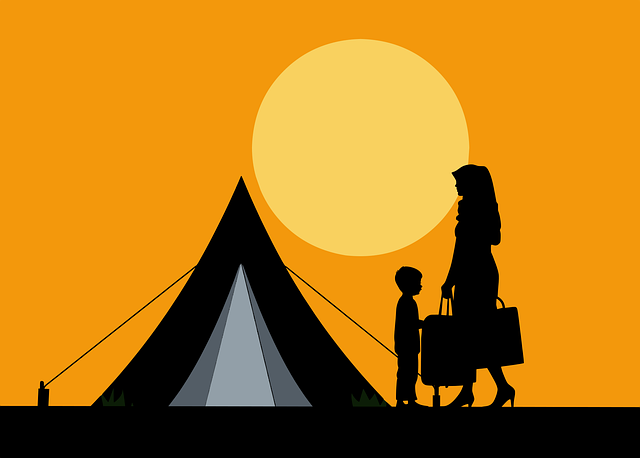 Free tent camp shelter vector