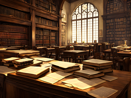 Ai Generado, Libros, Biblioteca, Leyendo