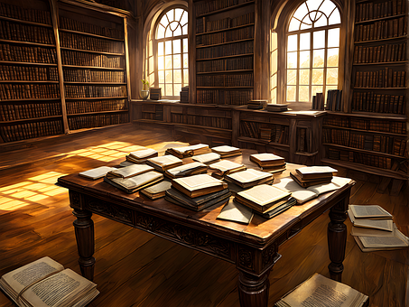 Ai Generado, Libros, Biblioteca, Leyendo