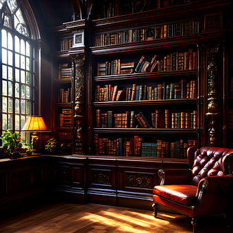 Ai Generado, Libros, Biblioteca, Leyendo