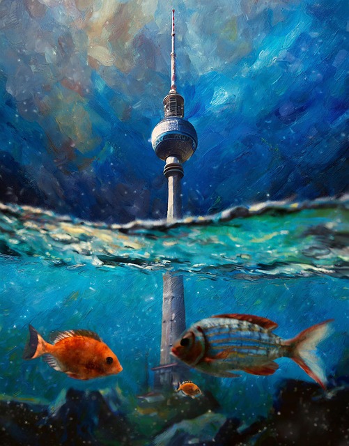 Ai Generiert, Fische, Fernsehturm