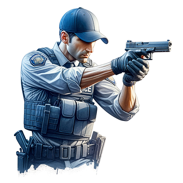 Free ai generated police security illustration