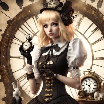 Alice, Steampunk, Ur, Fancy, Kvinde