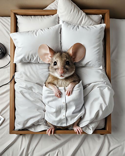 Free ai generated mouse bed illustration