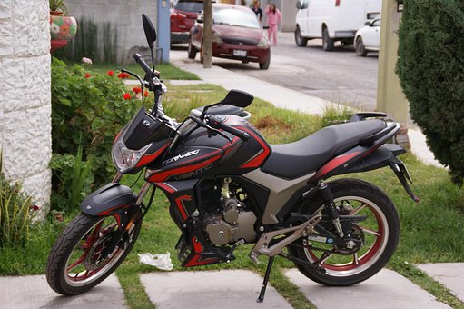 Motorrad, Fahrzeug, Verkehr, Garten