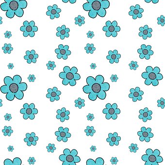 Free Blue Flowers illustration and picture