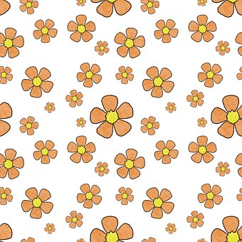 Free Orange Flowers illustration and picture
