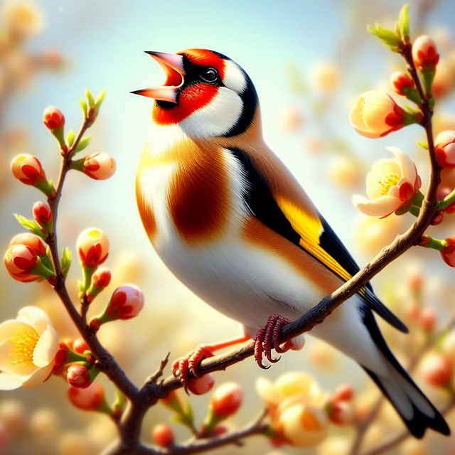 Free stieglitz distelfink singvogel illustration
