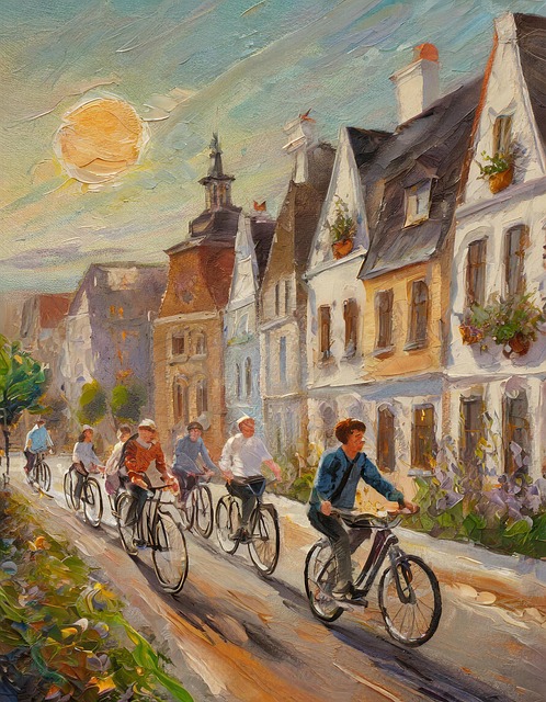 Ai Generiert, Münster, Fahrrad, Stadt