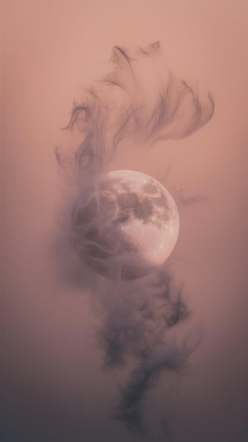 Free ai generated full moon nature illustration