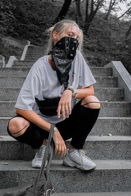 Frau, Bandana, Mode, Stil, Modell