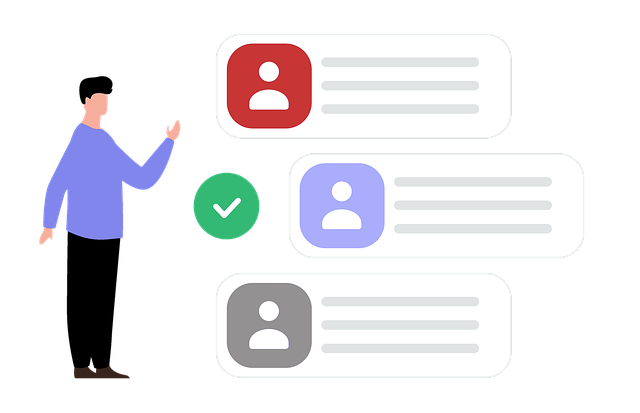 Free social media contacts message illustration