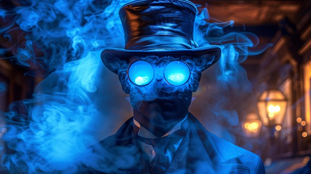 Ai Gerado, Óculos, Misterioso, Brilhando