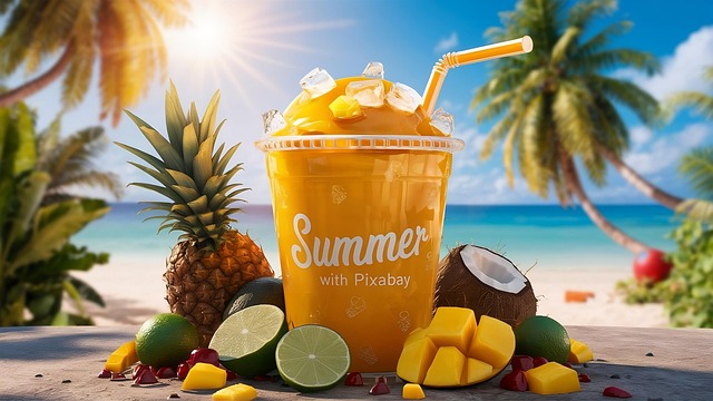Free ai generated mango juice illustration