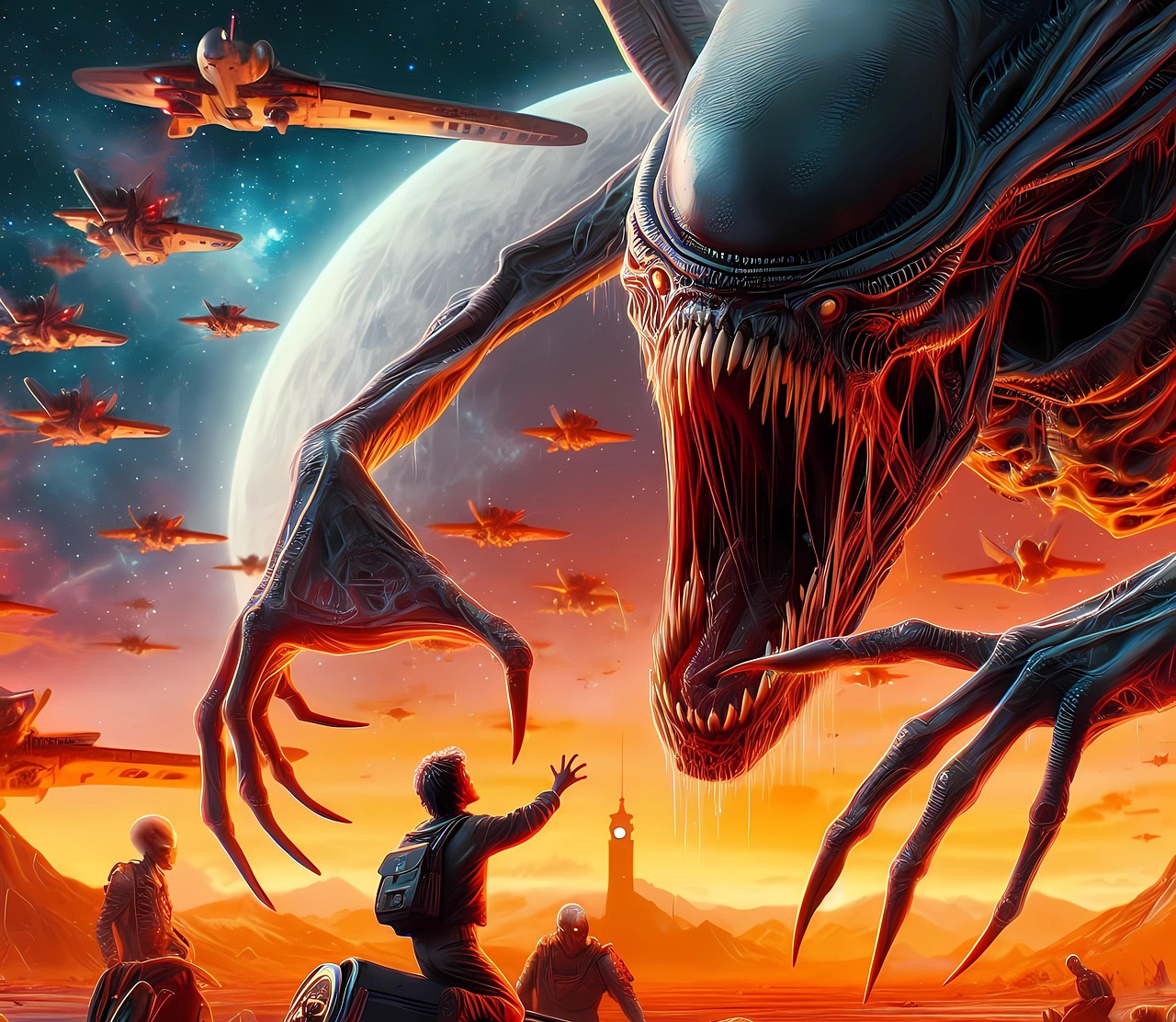 Download Ai Generated, Alien, Invasion. Royalty-Free Stock Illustration