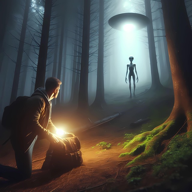 Free ai generated alien invasion illustration