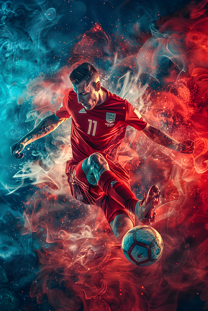 Download free HD stock image of Ai Generated Soccer Player Free ai generated soccer player football illustration