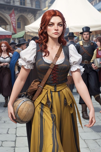 Free ai generated woman farmer market illustration