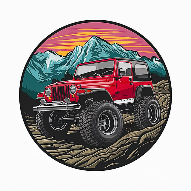 Free ai generated jeep vehicle illustration