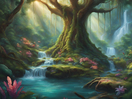 Natur, Wald, Landschaft, Blumen, Bäume